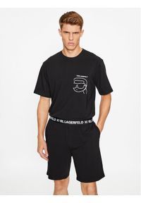 Karl Lagerfeld - KARL LAGERFELD Piżama Ikonik 2.0 Pkt Short Pj Set 230M2106 Czarny Regular Fit. Kolor: czarny. Materiał: bawełna #1