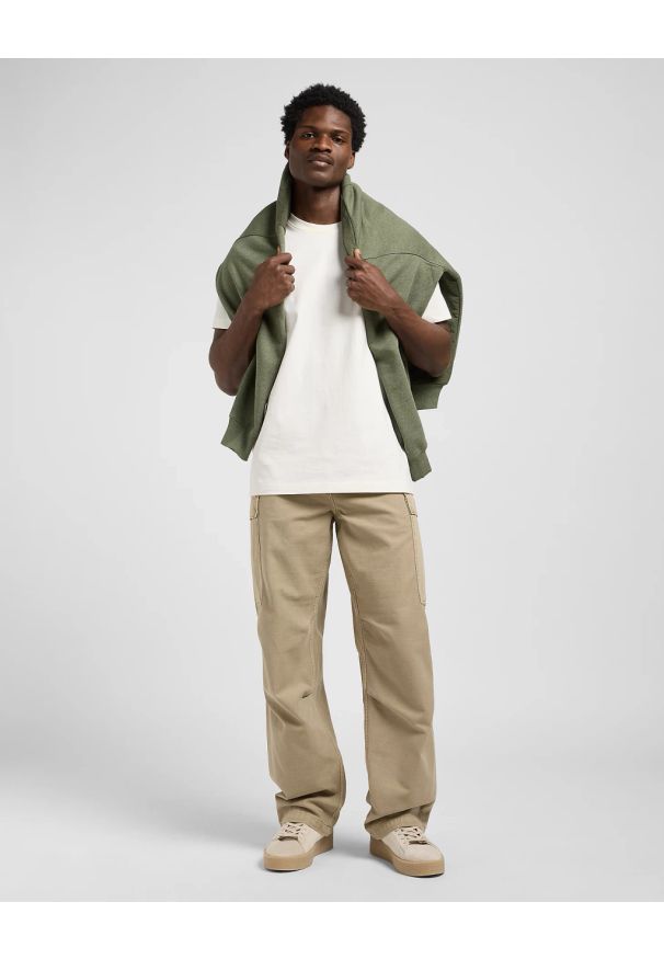 Lee - MESKIE SPODNIE LEE PARACHUTE CARGO KANSAS CITY KHAK 112370581