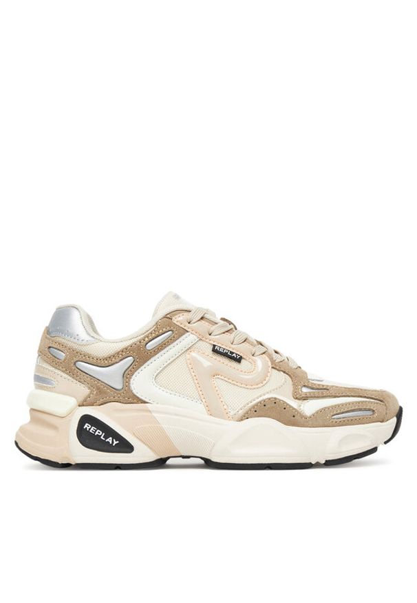 Replay - REPLAY Sneakersy GWS9N .000.C0012T Beżowy. Kolor: beżowy. Materiał: skóra