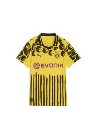 Puma - Damska koszulka KIDSUPER × BORUSSIA DORTMUND PUMA. Kolor: czarny, żółty, wielokolorowy. Wzór: geometria, kolorowy