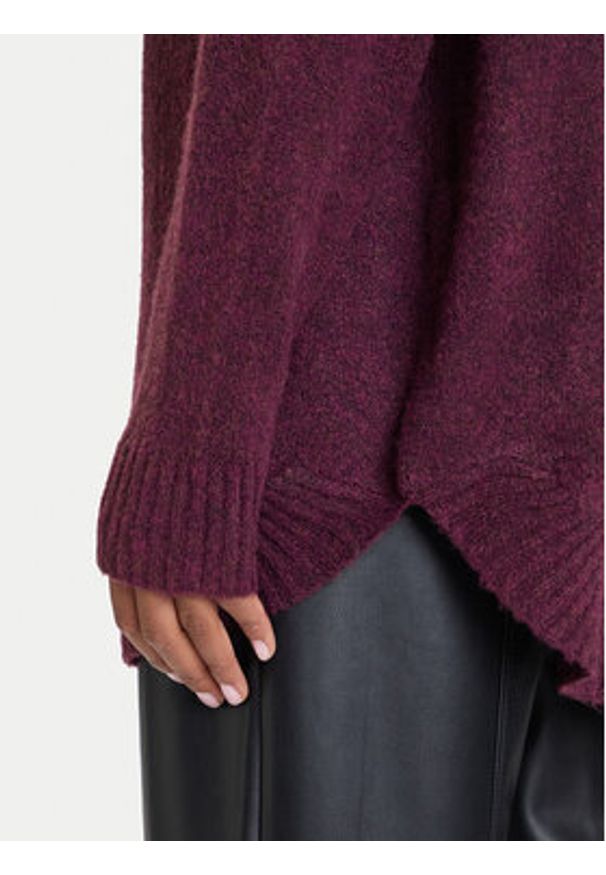 Vero Moda Sweter Plaza 10290784 Fioletowy Loose Fit. Kolor: fioletowy. Materiał: syntetyk