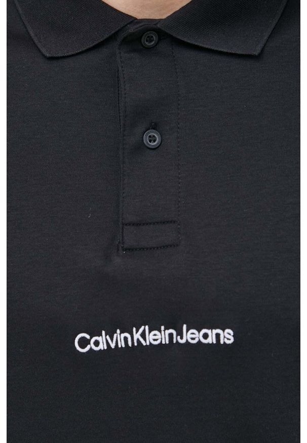 Czarna koszulka polo Calvin Klein Jeans polo, krótka