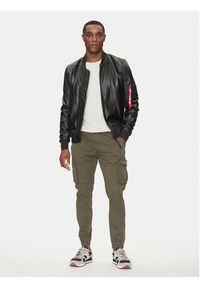 Alpha Industries Kurtka skórzana Ma-1 156141 Czarny Slim Fit. Kolor: czarny. Materiał: skóra #4