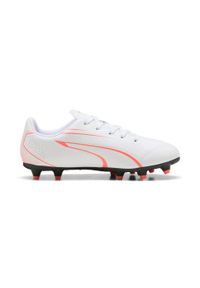 Dziecięce buty piłkarskie Puma Vitoria FG/AG. Kolor: czerwony, biały, wielokolorowy. Sport: piłka nożna