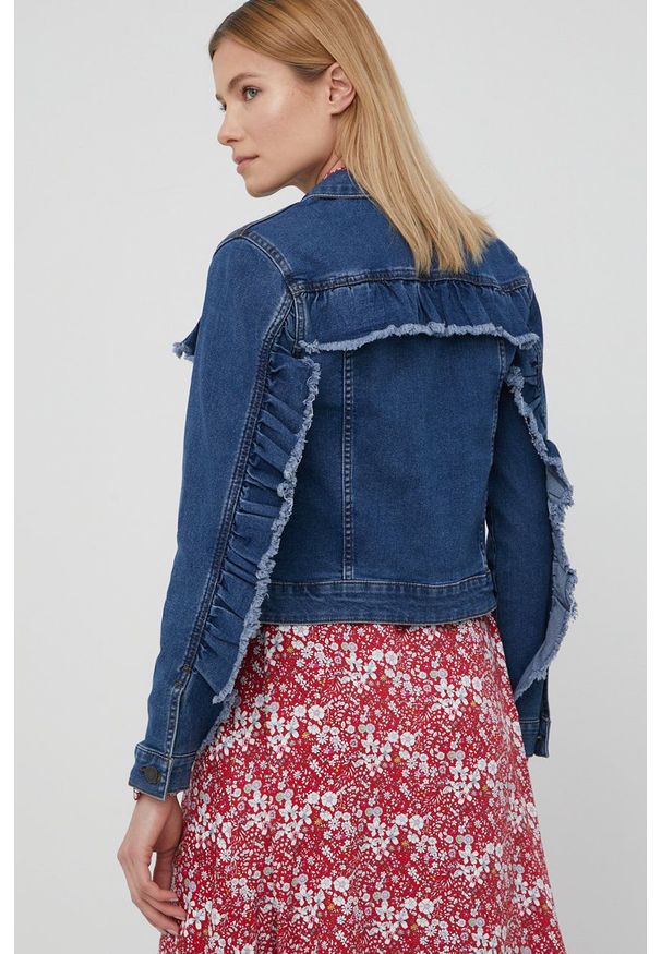 Noisy may - Noisy May kurtka jeansowa damska przejściowa. Okazja: na co dzień. Kolor: niebieski. Materiał: jeans. Styl: casual