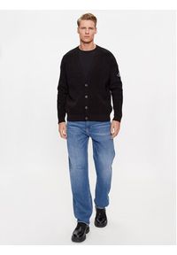 Calvin Klein Jeans Kardigan Badge Skater J30J324327 Czarny Relaxed Fit. Kolor: czarny. Materiał: bawełna