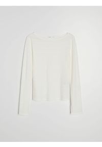 Sinsay - Strukturalna bluzka - kremowy. Kolor: kremowy #1