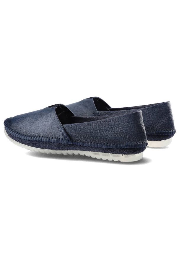 Granatowe Baleriny Maciejka Modne Damskie Obuwie. Okazja: na co dzień. Kolor: niebieski. Materiał: jeans, skóra. Szerokość cholewki: normalna. Styl: casual