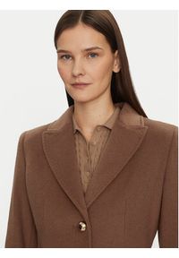 Motivi Płaszcz wełniany 0039Q200539N Brązowy Slim Fit. Kolor: brązowy. Materiał: wełna #5