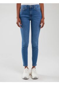 Big-Star - Jeansy damskie push up z wysokim stanem niebieskie Melinda High Waist 340. Stan: podwyższony. Kolor: niebieski