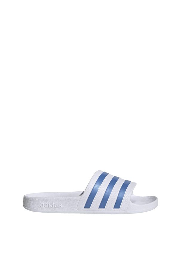 Adidas - Klapki adilette Aqua. Kolor: niebieski, wielokolorowy, biały. Styl: elegancki