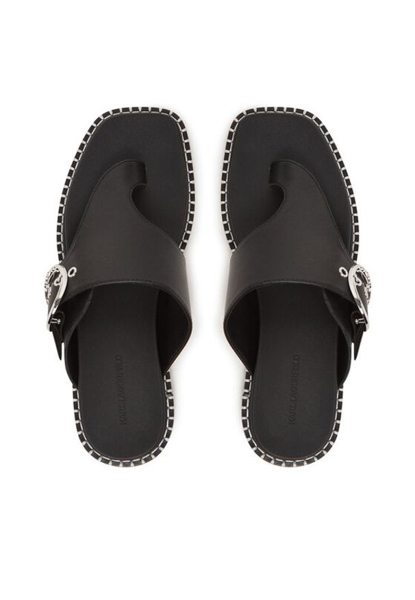 Karl Lagerfeld - KARL LAGERFELD Japonki Kleo KL81325 Czarny. Kolor: czarny. Materiał: skóra