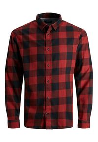 Jack & Jones - Jack&Jones Koszula Gingham 12181602 Czerwony Slim Fit. Kolor: czerwony. Materiał: bawełna #5