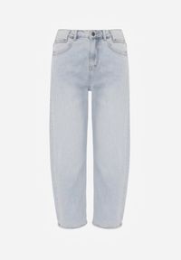 Born2be - Niebieskie Jeansy z Bawełną o Fasonie Mom Fit z Wysokim Stanem Vrenes. Okazja: na co dzień, na spotkanie biznesowe. Stan: podwyższony. Kolor: niebieski. Styl: casual, biznesowy, klasyczny #8