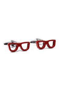 Modini - Spinki do mankietów - czerwone okulary U88. Kolor: czerwony #1