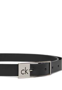 Calvin Klein Pasek Damski Ck Cut Square Buckle 2.0 K60K613155 Czarny. Kolor: czarny. Materiał: skóra