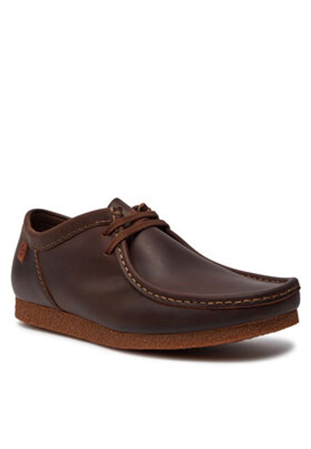 Clarks Mokasyny Shacre II Run 261594327 Brązowy. Kolor: brązowy. Materiał: nubuk, skóra