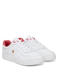 TOMMY HILFIGER - Tommy Hilfiger Sneakersy Essential Elevated Court Sneaker FW0FW08680 Biały. Kolor: biały. Materiał: skóra #5