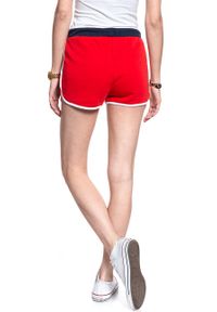 Wrangler - DAMSKIE SPODENKI WRANGLER TRUCKSHORTS TRUE RED W6064IC74. Kolor: czerwony #8