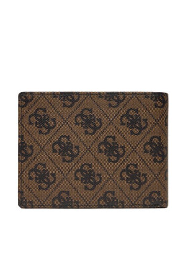 Guess Portfel SMVELE LEA20 Brązowy. Kolor: brązowy. Materiał: skóra