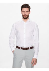 JOOP! Koszula JSH-146PAI-W 30036138 Biały Slim Fit. Kolor: biały. Materiał: len #1
