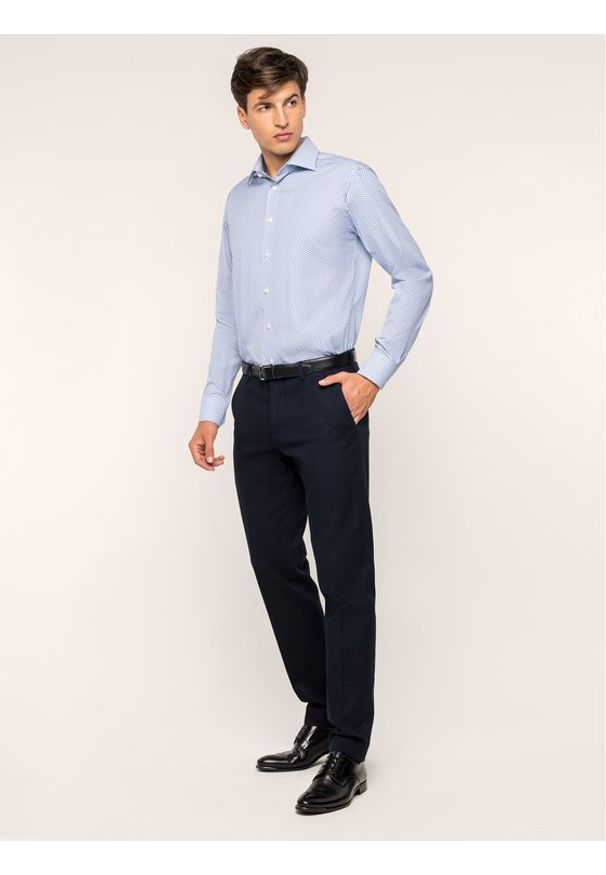 Eton Koszula 100000102 Niebieski Slim Fit. Kolor: niebieski