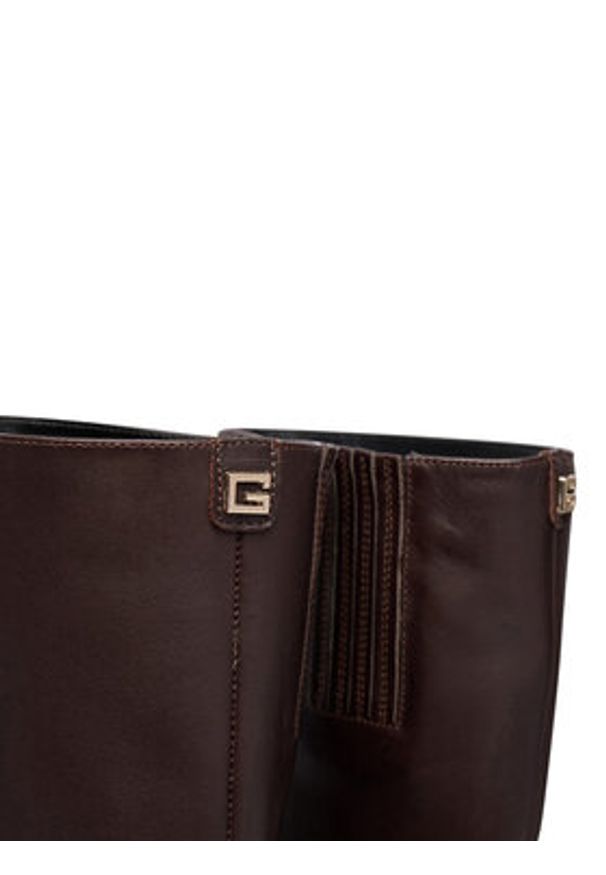Guess Kozaki FLFNRL LEA11 Brązowy. Kolor: brązowy. Materiał: skóra