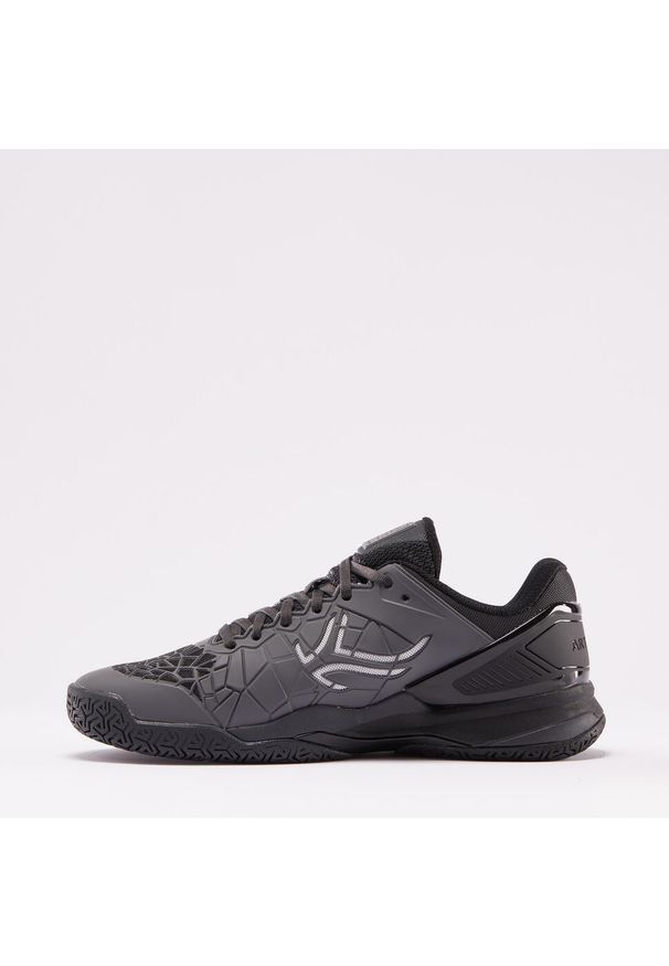 ARTENGO - Buty do tenisa męskie Artengo Strong Pro na każdą nawierzchnię. Kolor: wielokolorowy, czarny, szary. Materiał: mesh, kauczuk. Szerokość cholewki: normalna. Sport: tenis