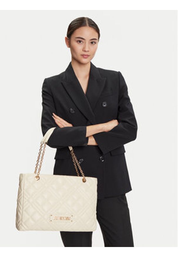 Love Moschino - LOVE MOSCHINO Torebka JC4145PP1NLA0110 Beżowy. Kolor: beżowy. Materiał: skórzane