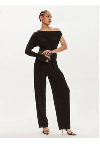 NORMA KAMALI Spodnie materiałowe KK4237PLC32001 Czarny Relaxed Fit. Kolor: czarny. Materiał: syntetyk #5