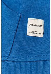 Jack & Jones - Bluza. Typ kołnierza: kaptur. Kolor: niebieski. Materiał: bawełna, poliester, dzianina. Wzór: gładki #5
