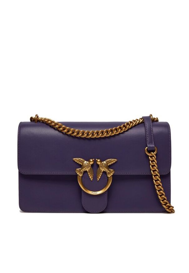 Pinko Torebka Love One Classic AI 23-24 PLTT 100941 A0F1 Fioletowy. Kolor: fioletowy. Materiał: skórzane