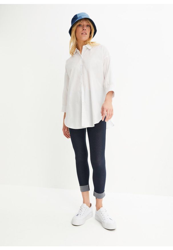 bonprix - Legginsy o wyglądzie dżinsów. Kolor: niebieski