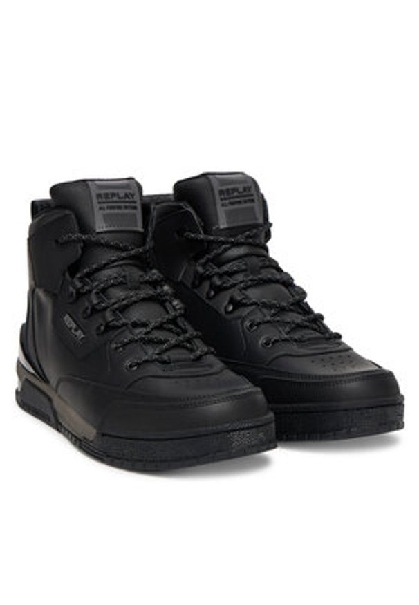 Replay - REPLAY Sneakersy GMZ1R.000.C0019S Czarny. Kolor: czarny. Materiał: skóra