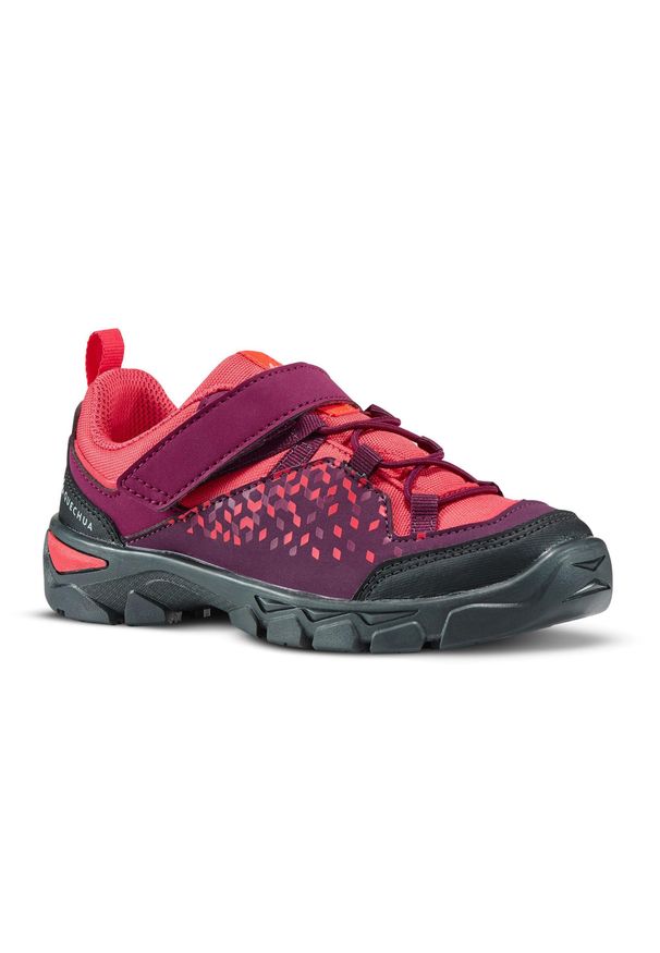 quechua - Buty turystyczne dla dzieci Quechua MH120 krótkie. Zapięcie: rzepy. Kolor: fioletowy. Materiał: syntetyk, tkanina