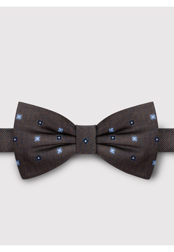 Pako Lorente - PAKO LORENTE – Brązowa mucha w kwiatki. Kolor: brązowy. Materiał: poliester. Wzór: kwiaty. Styl: elegancki