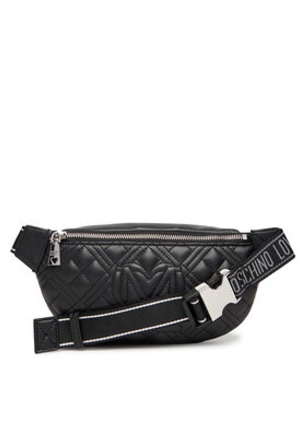Love Moschino - LOVE MOSCHINO Saszetka nerka JC4003PP1NLA000B Czarny. Kolor: czarny. Materiał: skóra