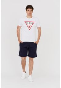 Guess - GUESS Granatowe dresowe szorty męskie, Rozmiar S. Kolor: niebieski. Materiał: bawełna, dresówka #3