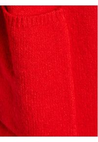 Brave Soul Kardigan LKC-162FERNE Czerwony Regular Fit. Kolor: czerwony. Materiał: wiskoza
