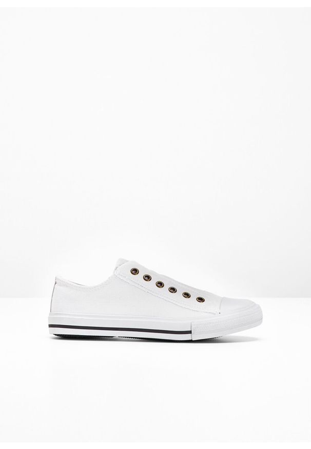 Sneakersy bonprix biały. Kolor: biały