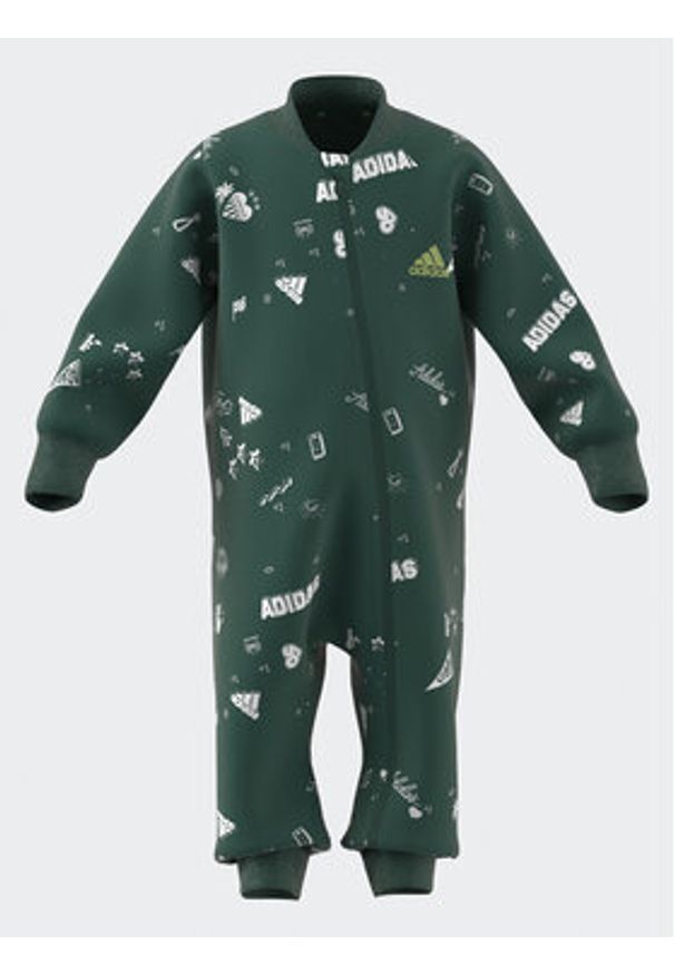 Adidas - adidas Kombinezon IA1559 Zielony Regular Fit. Kolor: zielony. Materiał: bawełna
