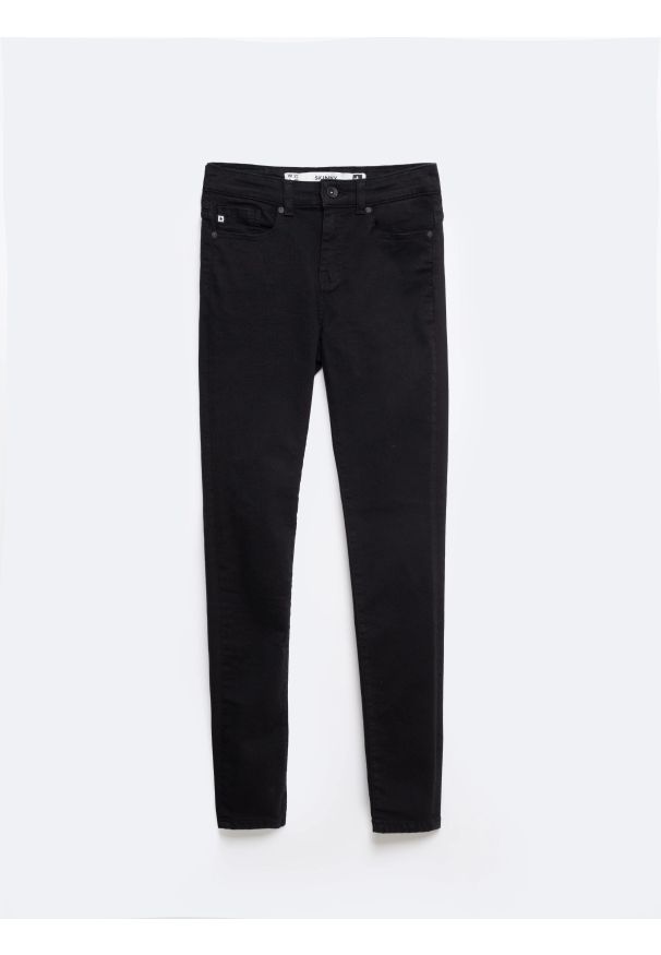 Big-Star - Jeansy damskie skinny czarne Adela 915. Okazja: do domu. Kolor: czarny. Długość: długie