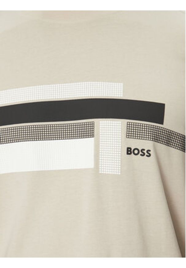 BOSS T-Shirt Glamping 50538923 Beżowy Relaxed Fit. Kolor: beżowy. Materiał: bawełna