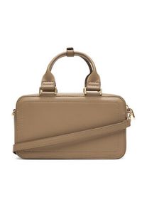 Calvin Klein Torebka Bold Ck Elongated Mini Tote LV04F3411G Beżowy. Kolor: beżowy. Materiał: skórzane #5