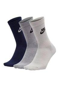 Nike - Zestaw Skarpet Unisex Dla Dorosłych Essentials Everyday (zestaw 3 Sztuk). Kolor: czarny, szary, wielokolorowy. Sport: turystyka piesza