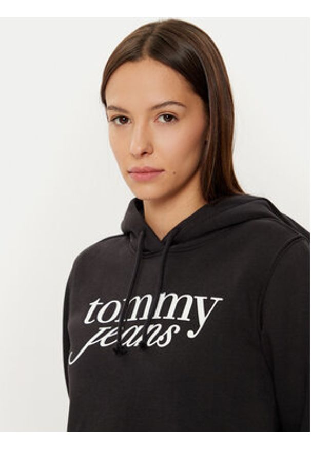 Tommy Jeans Bluza DW0DW20170 Czarny Regular Fit. Kolor: czarny. Materiał: bawełna