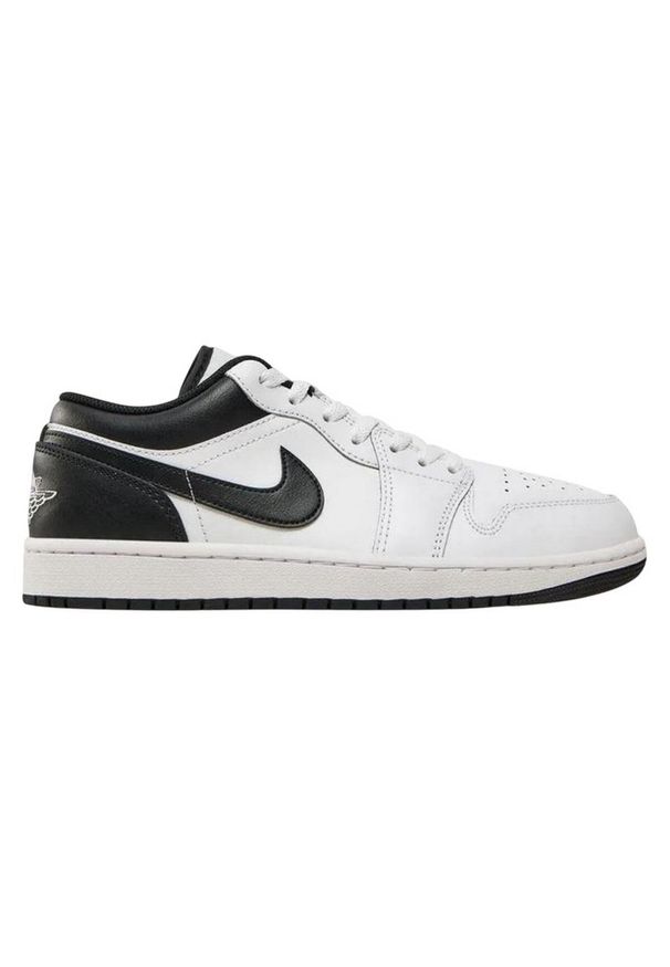 Nike - Męskie Buty Air Jordan 1 Leather Low. Kolor: czarny, biały, wielokolorowy. Sezon: zima