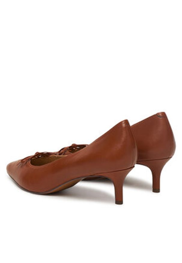 Lauren Ralph Lauren - LAUREN RALPH LAUREN Szpilki 802P06371002 Brązowy. Kolor: brązowy. Materiał: skóra. Obcas: na szpilce