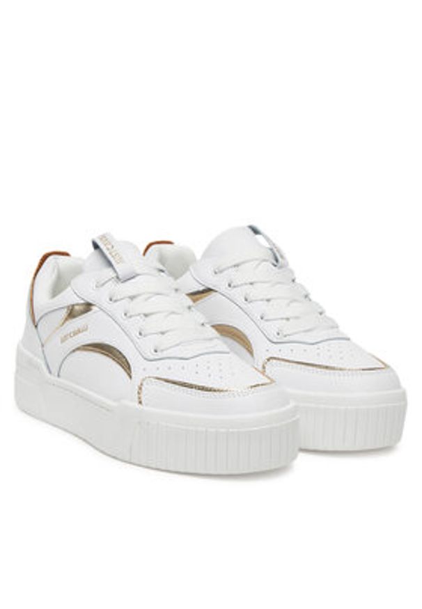 Just Cavalli Sneakersy 78RA3ST2 ZPA98 Biały. Kolor: biały. Materiał: skóra