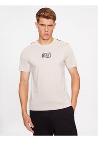 T-Shirt EA7 Emporio Armani. Kolor: srebrny